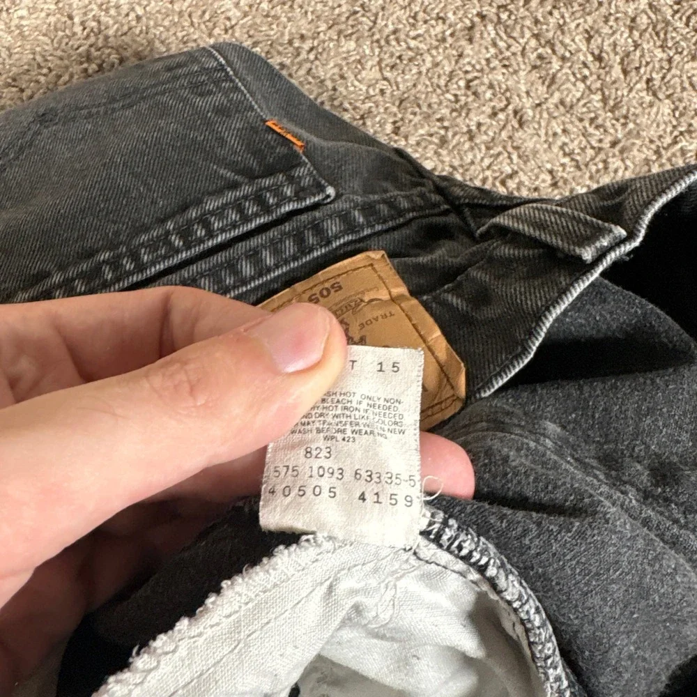 Vintage Levis 505 Orange Tab Jeans Mens 34x30 (Fits 32x29) Black Made in USA